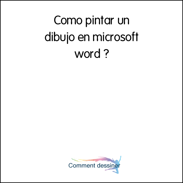 Como pintar un dibujo en microsoft word